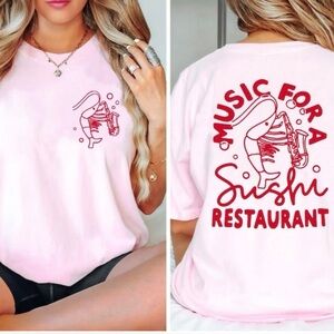 Harry Styles Music for a Sushi Restaurant pink shirt